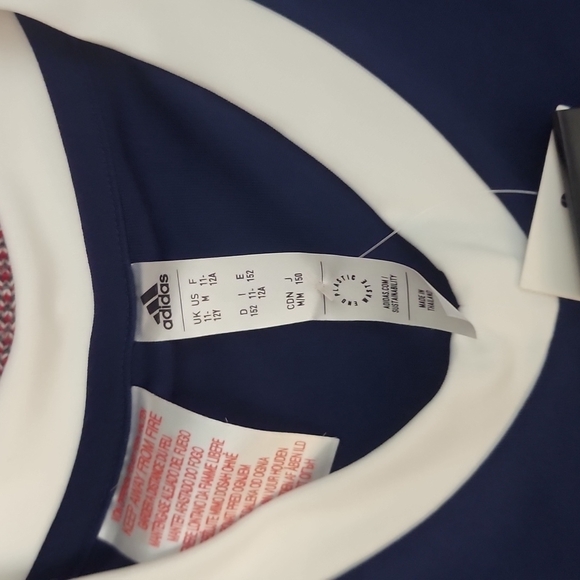 Adidas Boys Soccer Football Jersey Size Medium - Navy - NWT - Picture 5 of 13